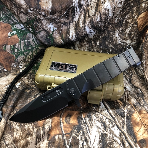 Medford USMC Fighter Flipper 4.25" S35VN PVD EVERYTHING Knife Titanium Hardware Serial 97-010