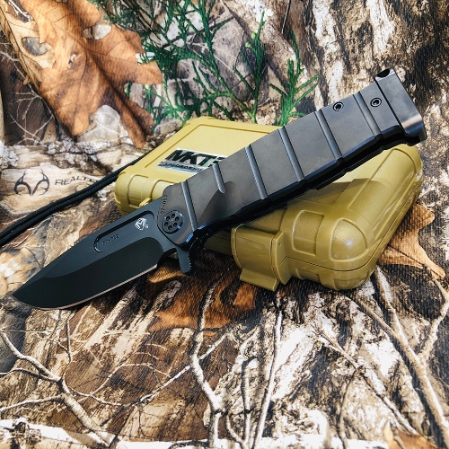 Medford USMC Fighter Flipper 4.25" S35VN PVD EVERYTHING Knife Titanium Hardware Serial 97-012