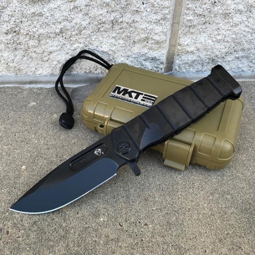 Medford USMC Fighter Flipper 4.25" S35VN PVD EVERYTHING Knife Titanium Hardware Serial 97-003