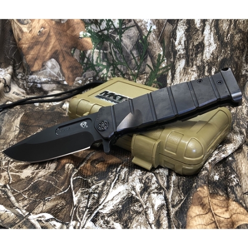 Medford USMC Fighter Flipper 4.25" S35VN PVD EVERYTHING Knife Titanium Hardware Serial 97-015