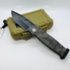 Medford USMC Fighter Flipper 4.25" S35VN PVD Blade Flamed Handle Bronze Spring Knife Serial Number 92-024