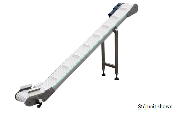 Excel Packaging INC-52 Incline conveyor with cleats