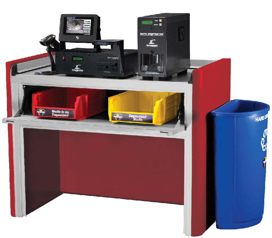 Garner DDR-25 IRONCLAD Degauss Destroy Recycle WorkStation Package With HD-2XT, PD-5, IC-HD2X, SW-2, MB-1B, MB-1R, MB-1Y