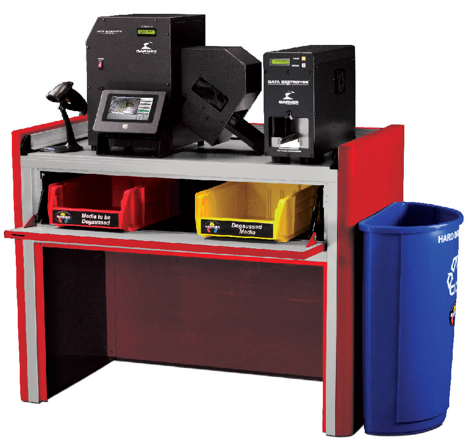 Garner DDR-35 IRONCLAD Degauss Destroy Recycle WorkStation Package With HD-3XTL, PD-5, IC-HD3XTL, SW-2, MB-1B, MB-1R, MB-1Y